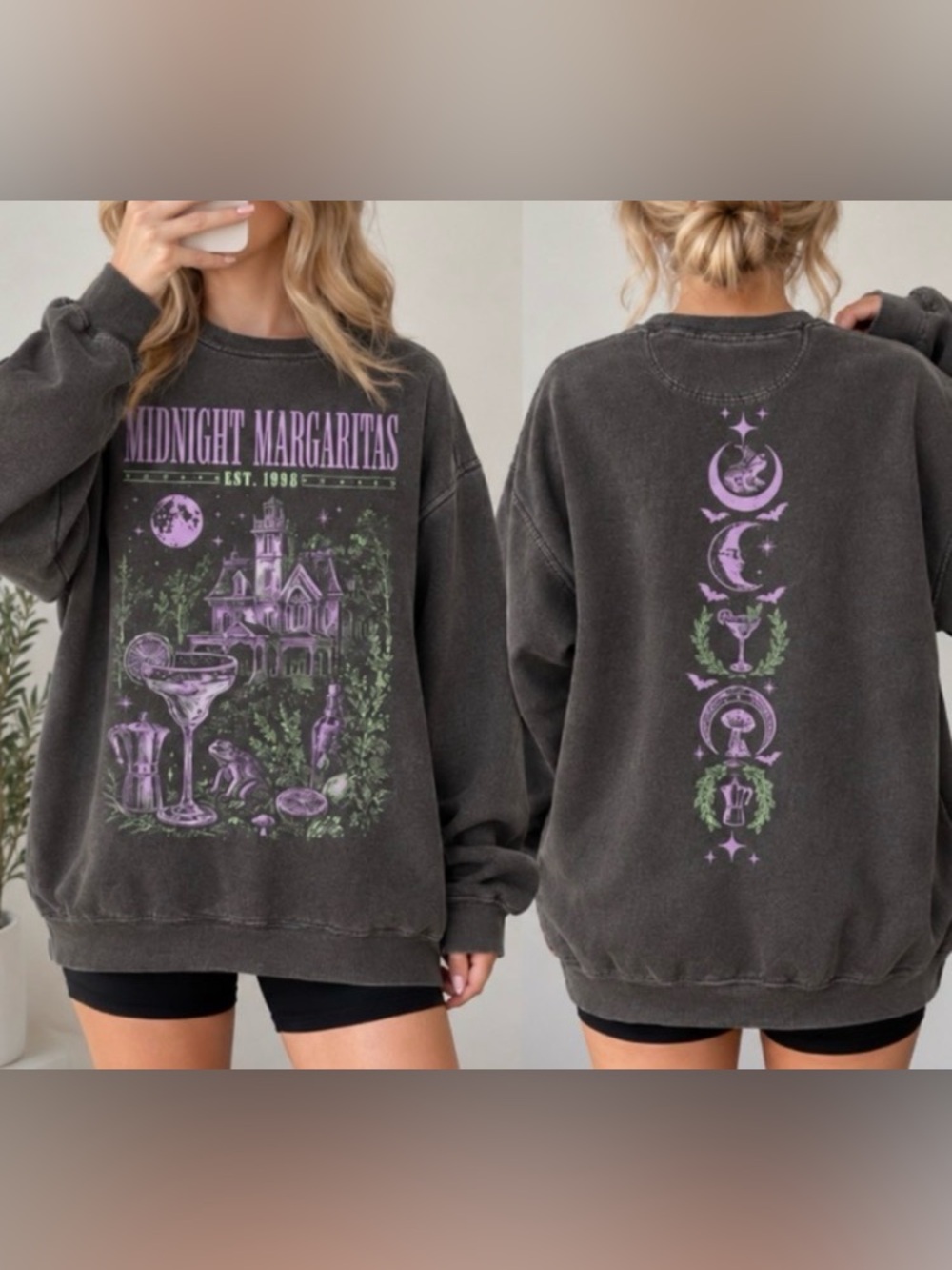 Midnight Margaritas Sweatshirt, Practical Magic Witchy, Halloween Sweatshirt
